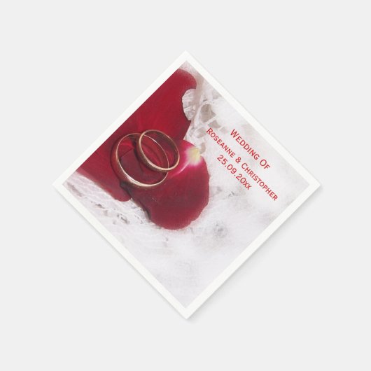 Goldrings Rose Petals Wedding Serviette (Ecke)