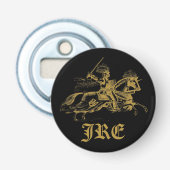 Goldritter-mit Monogramm Initialen Flaschenöffner (Vorderseite)