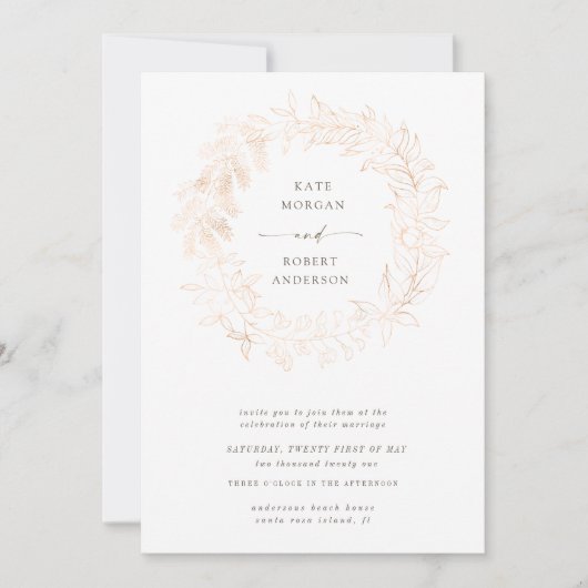 Goldromantische Blumenzeremonie (Vorderseite)