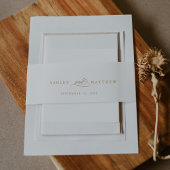 Goldromantische Hochzeit Einladungsbanderole