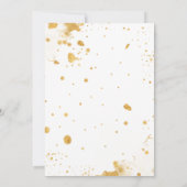 Goldromantische Hochzeitsfeier Einladung (Rückseite)