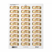 goldrosa Aquarell Imitate Folie Rücksendeadresse (Vorne)