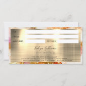 goldrosa Aquarellfarben - Imitate Geschenkgutschei (Rückseite)