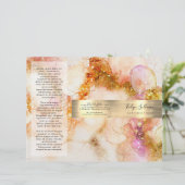 goldrosa Aquarellfolie Imitat Broschüre (Stehend Vorderseite)