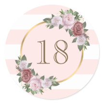 goldrosa Blütenblütennummer