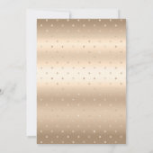 Goldrosa Champagner Save the Date Hochzeit Einladung (Rückseite)