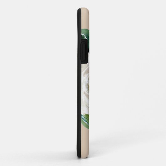 Goldrosa Elfenbein Aquarellblume mit Ihrem Namen Case-Mate iPhone Hülle (Hinten/Rechts)