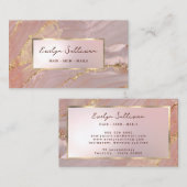 Goldrosa Flüssigmarmorkarte Visitenkarte (Vorne/Hinten)