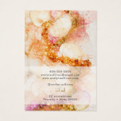 goldrosa Glitzer Aquarellketten-Display-Karte (Rückseite)