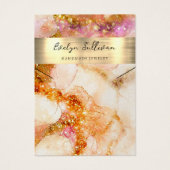 goldrosa Glitzer Aquarellketten-Display-Karte (Vorderseite)