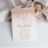 Goldrosa Glitzer Nurse-Gewinnerei Einladung