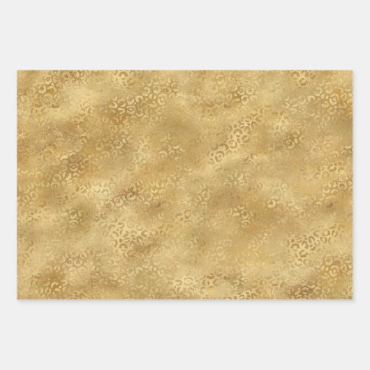 Goldrosa Glitzy Sparkle Glitzer Geschenkpapier Set (Vorderseite 3)
