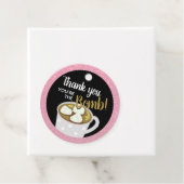 Goldrosa heiße Kakaomomben | Danke Hochzeit Geschenkanhänger (Beispiel)