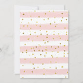 Goldrosa Kürbis dreht eine Einladung (Rückseite)