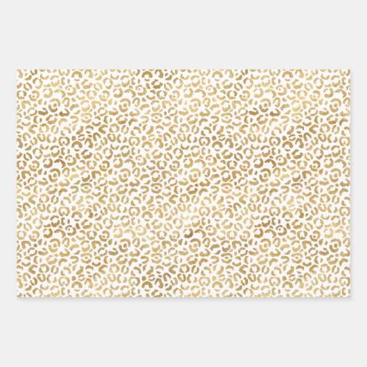 Goldrosa Leopardrucke Geschenkpapier Set (Vorderseite 3)