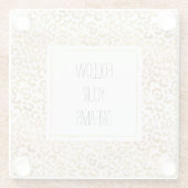 Goldrosa Leopardrucke Glasuntersetzer (Rückseite)