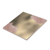 Goldrosa rosegeln Glitzer maßgeschneidert modern Fliese (Seite)