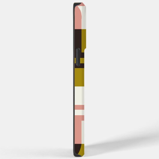 Goldrosa Schokolade Elfenbein Kariert Case-Mate iPhone Hülle (Rückseite / Rechts)