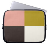 Goldrosa Schokolade Elfenbein Laptopschutzhülle (Vorderseite)