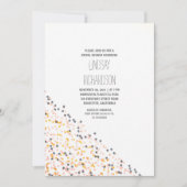 goldrosa und marinebasiertes Brautparty Einladung (Vorderseite)