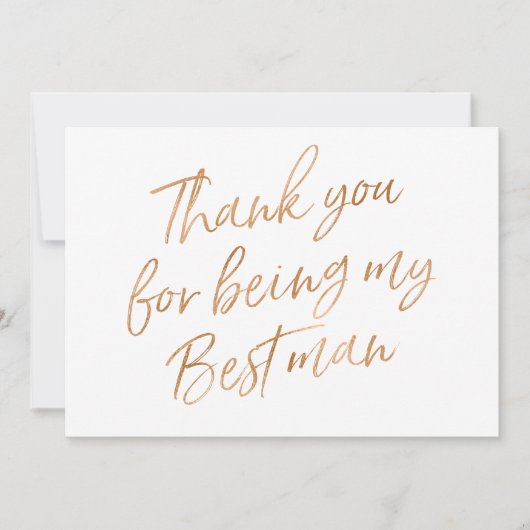 GoldRose "danken Ihnen für Sein mein Trauzeuge " Dankeskarte (Vorderseite)