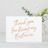 GoldRose "danken Ihnen für Sein mein Trauzeuge " Dankeskarte (Stehend Vorderseite)