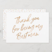 GoldRose "danken Ihnen für Sein mein Trauzeuge " Dankeskarte (Vorne/Hinten)