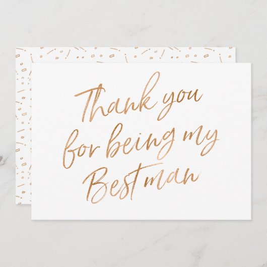 GoldRose "danken Ihnen für Sein mein Trauzeuge " Dankeskarte (Vorne/Hinten)