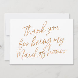 GoldRose "danken Ihnen für Sein meine Trauzeugin " Dankeskarte