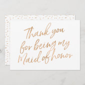 GoldRose "danken Ihnen für Sein meine Trauzeugin " Dankeskarte (Vorne/Hinten)