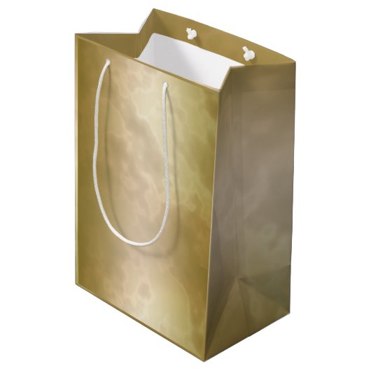 GoldRosen-Marmor-Medium Mittlere Geschenktüte (Rückseite Schrägansicht)