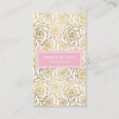 GoldRosen mit Rosa Visitenkarte (Vorderseite)