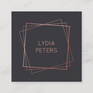 GoldRosen-Rahmen Quadratische Visitenkarte