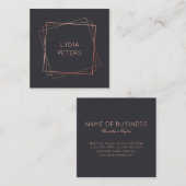 GoldRosen-Rahmen Quadratische Visitenkarte (Vorne/Hinten)