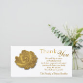 GoldRosen-Tapisserie-Beileid danken Ihnen Dankeskarte (Stehend Vorderseite)