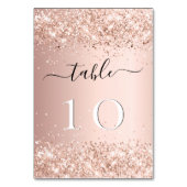 Goldrot der Hochzeitstiefel der Rose Tischnummer (Vorderseite)