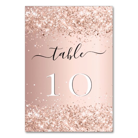 Goldrot der Hochzeitstiefel der Rose Tischnummer (Vorderseite)