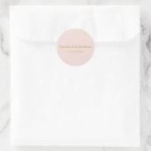 Goldrot-Rosa Monogram Brautfavoriten Runder Aufkleber (Tasche)