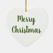 Goldrot und grüne Weihnachtsdrucke Kariert Keramik Ornament (Hinten)