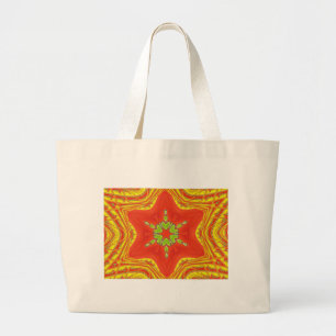 Goldrote afrikanische traditionelle Sterndesign-Mo Jumbo Stoffbeutel