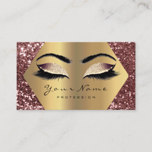 Goldrote Bohnen-Glitzer-Make-upkünstler peitscht Visitenkarte