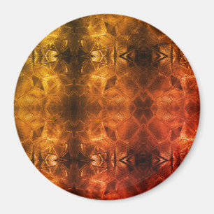Goldroter Schimmer Elegantes Texturiertes Glas Loo Magnet