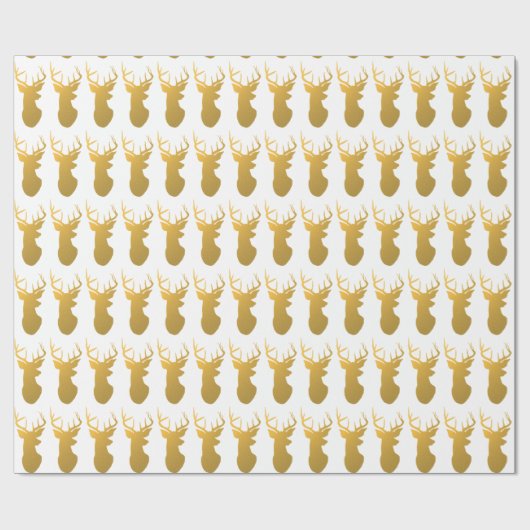 Goldrotwild-Silhouette-moderner Feiertag Geschenkpapier (Flach)