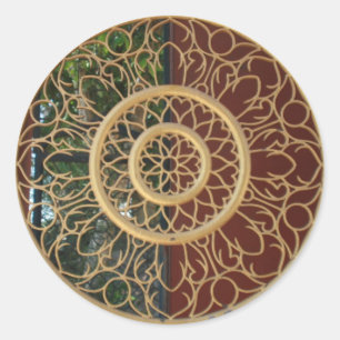 Goldrunde Delikatesse Runder Aufkleber