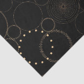 Goldrunden Astrografie-Astro-Diagramm auf schwarz Seidenpapier (Ausschnitt)