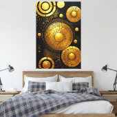 GoldRush 1 Canvas Print Leinwanddruck (Insitu (Schlafzimmer))