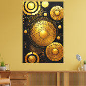 GoldRush 1 Canvas Print Leinwanddruck (Insitu (Wohnzimmer))