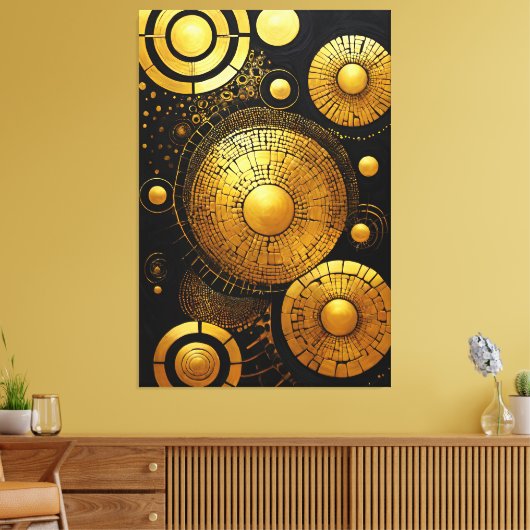 GoldRush 1 Canvas Print Leinwanddruck (Insitu (Wohnzimmer))