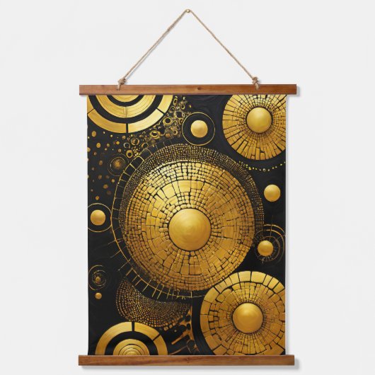 GoldRush 1 Wandteppich Mit Holzrahmen (Vorderseite)