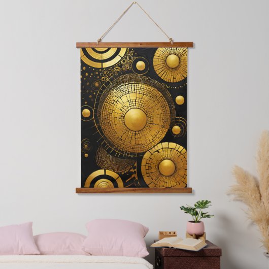 GoldRush 1 Wandteppich Mit Holzrahmen (Schlafzimmer)